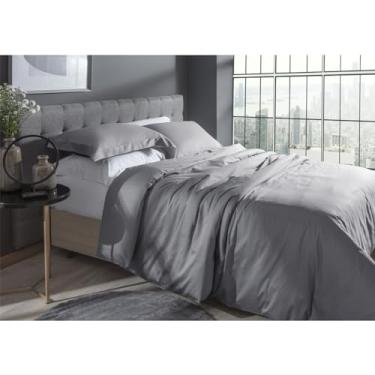 Imagem de Capa de Edredom Kacyumara Satinée 300 fios - 100% Algodão Egí­pcio - Queen - Silver 4561