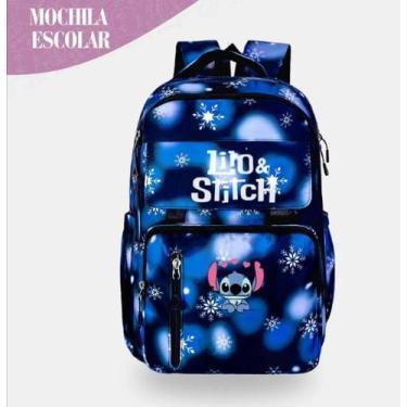 Imagem de Mochila Escolar Stitch Costa Grande Feminina - Soberana Brinquedos