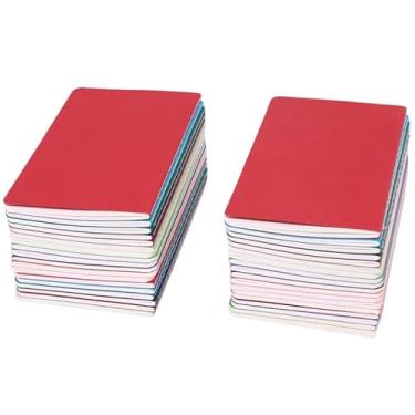 Imagem de Caderno de bolso, pacote com 60 minicadernos coloridos A6, páginas de linhas – 60 páginas (30 folhas), pautado largo, 9 cm x 14 cm, pequeno A6, colorido, capa macia, bloco de notas para homens,