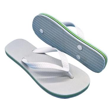 Imagem de Chinelos de Nuvem, Kit 10 Pares Chinelos Bandeirinha Masculino e Feminino de Dedo Borracha(Branco,34)