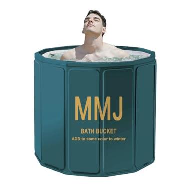 Imagem de STARBRILLIANT Banheira portátil para adultos, banheira dobrável fácil de montar (31,5 (C) x 66 cm), adequada para viagens, acampamento e atividades ao ar livre (verde, G)