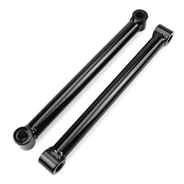 Imagem de Kit de elos de rebaixamento de 10 cm compatível com Harley-Davidson Sportster 883 1200 + Dyna Motorcycle Struts rígidos de 25 cm de comprimento (preto brilhante)