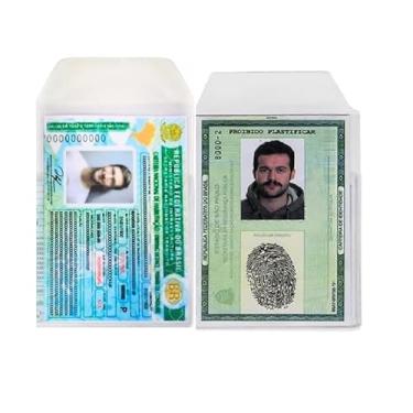 Imagem de Capa Porta Documento RG CNH Envelope Plástico Transparente 2 5 10 unidades (RG, 5)