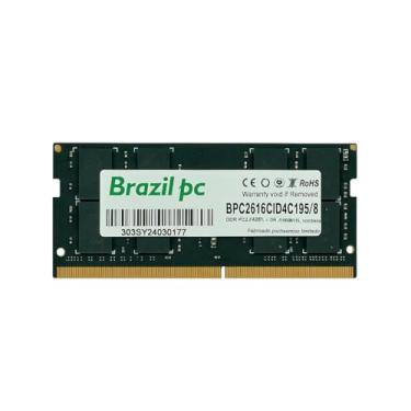 Imagem de BRAZILPC - Memória para Notebook 8GB DDR4 2666MHZ BRAZILPC - BPC2666D4CL19S/8G