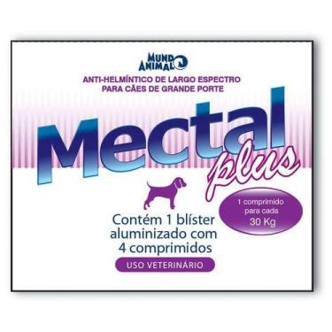 Imagem de Mectal Plus 4 Comprimidos 30 Kg - Mundo Animal