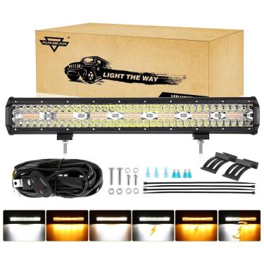 Imagem de Barra LED Offroad com 42000 Lúmens e 6 Modos Âmbar, 420W, Auxbeam, Preto