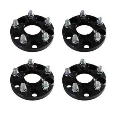 Imagem de ZY WHEEL Espaçadores de roda 5 x 114,3 pinos M14 x 1,5 20 mm 4 peças compatíveis com Tesla Performance Model 3 2017-2025 Modelo Y 2020-2025 5x4,5 Espaçador Hubcentric 64,1 mm Hub Furo Alumínio