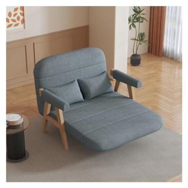 Imagem de Sofá-cama dobrável Sofá-cama, com apoio de braço, moderno encosto ajustável, Sofás conversíveis para salas estar, escritórios, pequenos espaços, apartamentos(Dark grey,100cm)