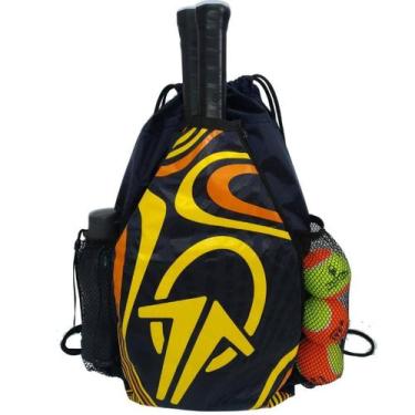 Imagem de Mochila Bolsa Sacochila Raquete Beach Tennis - Total Beach Tennis, Azu