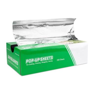 Imagem de Folha de alumínio envolve folhas Roponan 500 de 30x27cm para cozinhar