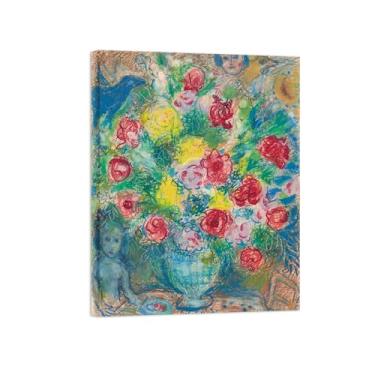 Imagem de Pôster e impressões em tela de flores vintage - reprodução de pintura de arte de parede famosa - Flores 10 imagens prontas para pendurar tela emoldurada 60x80cm24x31in