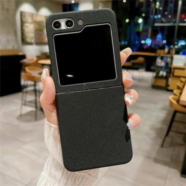 Imagem de Capa de telefone rígida fosca de cor pura para Samsung Galaxy Z Flip Fold 5 4 3 Capa dobrável de proteção de lente, preta, para Samsung Z Fold 4