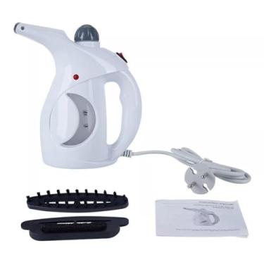 Imagem de Vaporizador de Roupas Portátil 110V com 2 Escovas - Mini Ferro de Passar a Vapor para Viagem(branco)