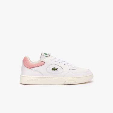 Imagem de Tênis Lacoste Feminino Lineset de Couro, 36, Branco, Rosa