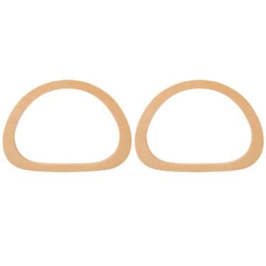 Imagem de Alças de mão artesanais, 2 peças de alça de bolsa de madeira sólida para bolsa DIY, acessórios de bolsa de mão de substituição de fácil acesso para mensageiro de ombro