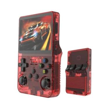 Imagem de Console De Jogo Portátil Laranja 128GB R36S Sistema Linux Tela IPS De 