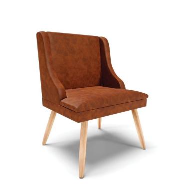 Imagem de Cadeira Corano Nozes Pés Palito Natural