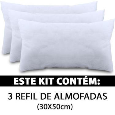 Imagem de Kit 3 Refil De Enchimento Para Almofada Fibras Siliconadas Macio Antia