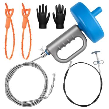 Imagem de JOYUMY Trado de cobra de drenagem de 10 metros, ferramenta de remoção de entupimento de cabelo de drenagem de cobra de encanamento, ferramenta de limpeza de ralo de desentupidor de pia para banheiro