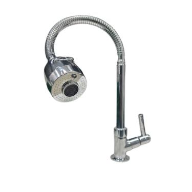 Imagem de Torneira de Balcão Gourmet De 1/4 Volta Em Abs Prata com Arejador (Prata)