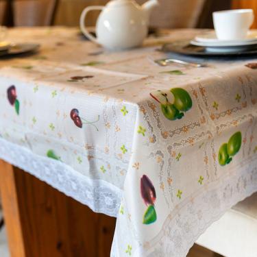 Imagem de Toalha De Mesa Peva 140x140cm - Uzoo Toalha Pronta Peva 1.40x1.40m Frutas Croche 4724b