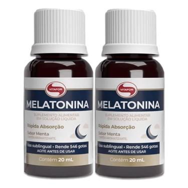 Imagem de Kit 2X Melatonina Gotas - 20ml Menta - Vitafor-Masculino