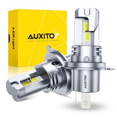 Imagem de AUXITO Lâmpadas H4/9003, 40000LM 900% mais brilhante, 6500K branco frio, lâmpadas de neblina com design sem ventilador atualizado 2025 com base de cobre, plug-n-play sem erros, pacote com 2
