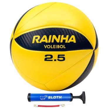 Imagem de Bola de Vôlei Rainha VL 2.5 - Perfeita para Jogos em Areia e Quadra, Amarela