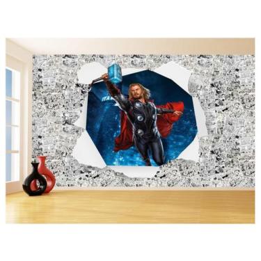 Imagem de Papel De Parede 3D Heróis Página Quadrinhos Hq 3,5M Nhma207 - Você Dec