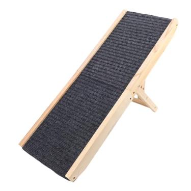 Imagem de Pssopp Escadas Dobráveis ​​de Madeira para Cães, Rampa Resistente Portátil para Animais de Estimação, Armazenamento Com Economia de Espaço Antiderrapante e Design Suave para Sofá-cama