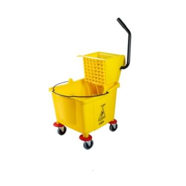 Imagem de Carro Balde Nobre 32L Amarelo – Com Espremedor e Cabo Inclinado para Limpeza Rápida e Eficiente