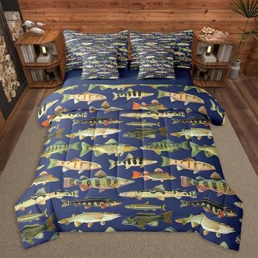 Imagem de Feelyou Conjunto de edredom Queen com 7 peças, tamanho Queen, para crianças, meninos, meninas, cabana rústica, campo, em microfibra, 7 peças