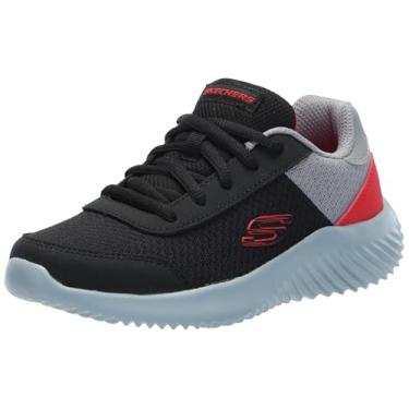 Imagem de Skechers Tênis Bounder para meninos, Preto/vermelho, 2 Little Kid