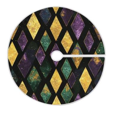 Imagem de Blueangle Saia de árvore de carnaval de 90 cm saia de poliéster macio para decoração de carnaval (342)