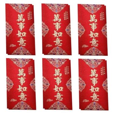 Imagem de Envelopes vermelhos de ano novo chinês, dinheiro da sorte, elementos de design de padrão exclusivo, significado da bênção escrita (04)