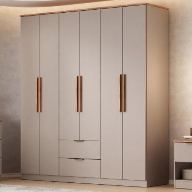 Imagem de Guarda Roupa Casal 6 Portas Milan Carraro Avelã