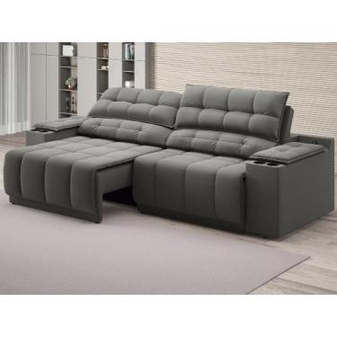 Imagem de Sofá com Porta Copos e Carregador USB Retrátil e Reclinável Samurai 2,