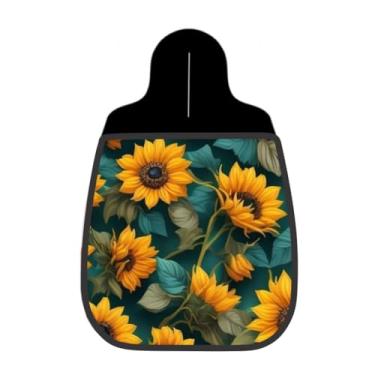 Imagem de Lixeira De Carro Organizador Lixinhocar Girassóis Fundo Verde Escuro