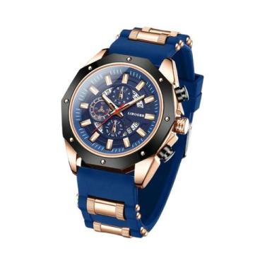 Imagem de Relógio De Pulso Masculino De Quartzo Esportivo De Silicone Moderno Co