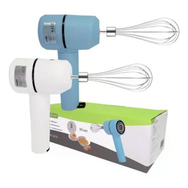 Imagem de Mixer Portátil Batedeira Recarregável, 20W, 3 Velocidades, Sem Fio, USB, com Batedor de Ovos e Creme, KP-UD115