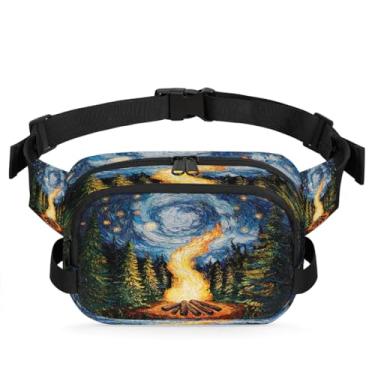 Imagem de Pochete floral de margarida azul para mulheres e homens com alça ajustável, bolsa transversal, bolsa de peito, bolsa tiracolo, Cor 21