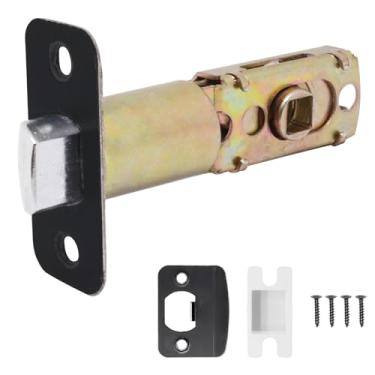 Imagem de BENLIUDH Trava de porta ajustável 2-3/20.3 cm (60 mm) ou 2-3/10.2 cm (70 mm), peças de substituição de fechadura de porta com ângulo de giro de 45°, peças de maçaneta de portas com placa de ataque de