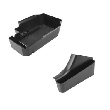 Imagem de Linskip Kit organizador de armazenamento de console central compatível com Chevy Colorado e GMC Canyon 2014-2022, bandeja de apoio de braço + bolso lateral de câmbio de marchas