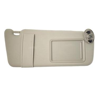 Imagem de Viseira de sol bege do lado direito do passageiro para Toyota Camry 2007 2008 2009 2010 2011 - viseira de sol do lado do passageiro bege do carro sem teto solar e luz (bege, direita, lado do