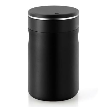 Imagem de Tinaforld Copo de café de aço inoxidável 316 isolado a vácuo, caneca de café giratória de 400 ml, copo de viagem reutilizável, garrafas de água isoladas, mantém quente/frio por 6/12 horas (preto)