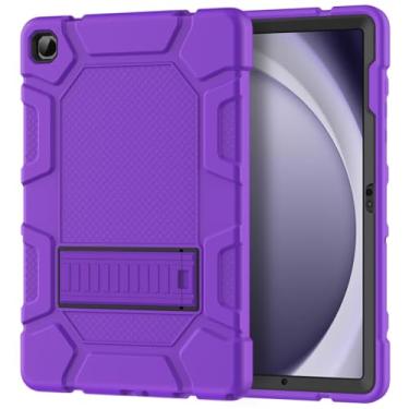 Imagem de Azzsy Capa para Samsung Galaxy Tab A9+/A9 Plus 11 polegadas modelo 2024 (SM-X210/X216/X218), capa protetora resistente à prova de choque resistente de alto impacto, roxa