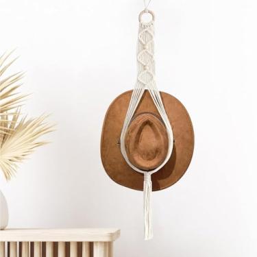 Imagem de Cabides de chapéu para parede, organizador de chapéu de caubói, exibição pendurada, suporte de chapéu bobo tecelagem à mão, decoração ocidental para chapéus de aba larga, chapéus Bowler Fedora, 1