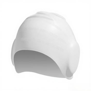 Imagem de Boné de natação silicone fashion para homens e mulheres adultos Cabelo longo Proteção ouvido esportes aquáticos Competições profissionais