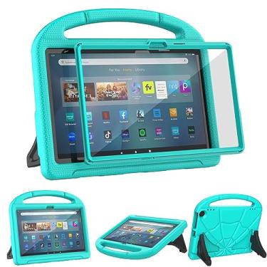 Imagem de Capa para tablet infantil de 11 polegadas, não serve para tablets iPad TCL de 11 polegadas, capa infantil leve à prova de choque com suporte protetor de tela - turquesa