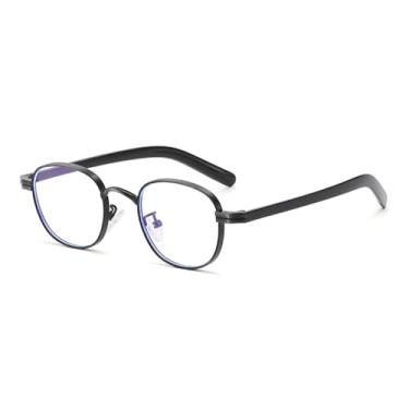 Imagem de Óculos de Sol UV400 - Armação Pequena Punk Metal Redonda para Homens e Mulheres, Esportes ao Ar Livre, Corrida e Ciclismo, C8 Gun Preto Transparente